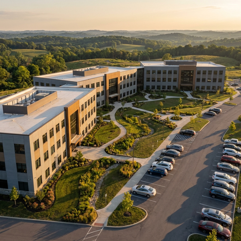 Completed commercial exterior construction project